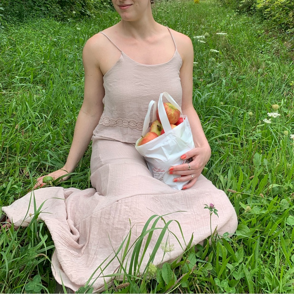 Francesca’s dusty pink taupe maxi dress summer boho coastal cottage fairy beach - Picture 2 of 8